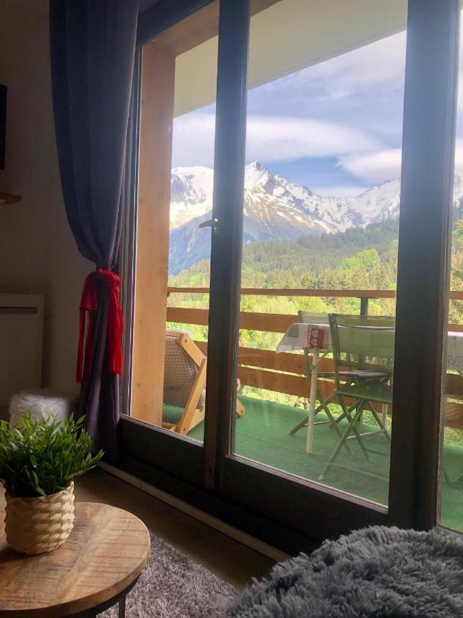 סן-ג'רבה-לה-באן Studio Turquoise Quartier Grattague Vue Montblanc מראה חיצוני תמונה