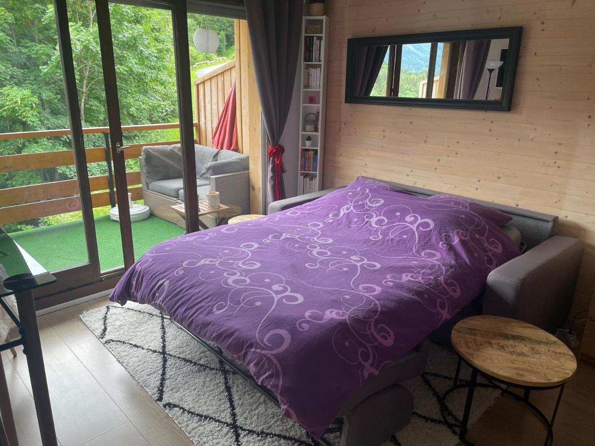 סן-ג'רבה-לה-באן Studio Turquoise Quartier Grattague Vue Montblanc מראה חיצוני תמונה
